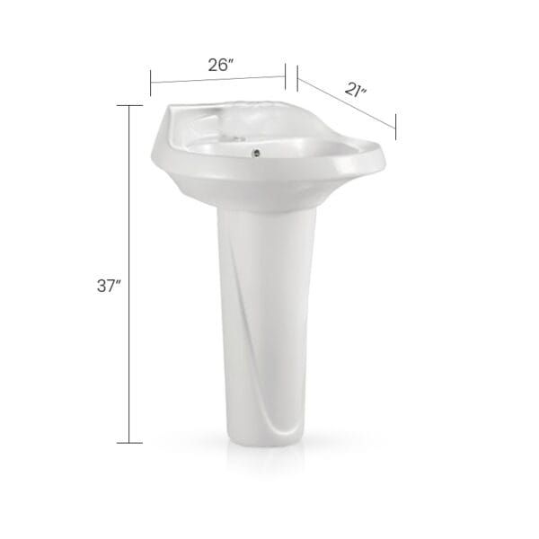 3032 WH SWISH Pedestal Basin - Image 2